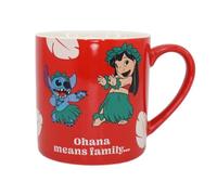 Mug - Lilo & Stitch - Ohana - Rouge - Céramique - 310 ml - Compatible lave-vaisselle