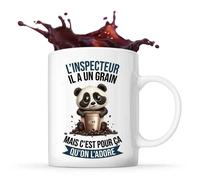 Mug - L'inspecteur Panda - Café - Céramique - Imprimé - 325 Ml