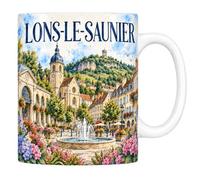 Mug Lons-le-Saunier - Les Arcades et le Sel - Céramique 330 ml
