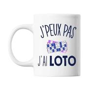 Mug Loto J'peux Pas Blanc Tasse Cadeau Personnalisé