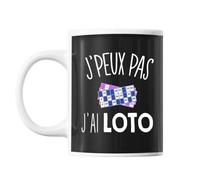Mug Loto J'peux Pas Noir Tasse Cadeau Personnalisé