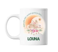 Mug Louna Adorable Bébé Quand Je Dors Lapin Tasse Cadeau Bébé Enfant
