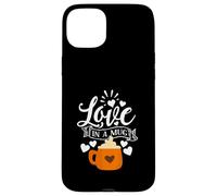 Mug Love in A Mug Lover Saying Hearts Fall Drink Graphic Coque pour iPhone 15 Plus