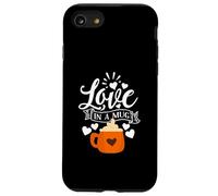 Mug Love in A Mug Lover Saying Hearts Fall Drink Graphic Coque pour iPhone SE (2020) / 7/8