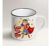 Mug Lover - Die beste Mama der Welt - (DEUTSCH) Geschenkidee Becher mit Umschlag und Grußkarte und Organza-Säckchen.