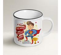 Mug Lover - The World's Greatest Dad (ENGLISH) - Mug Gift Idea with envelope, greeting card and organza.