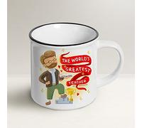 Mug Lover - The World's Greatest Teacher (His - English) - Mug Gift Idea - Mug Gift Idea with envelope, Greeting card and Organza Poch