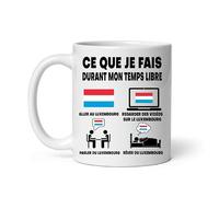Mug Luxembourg ce que je fais durant mon temps libre Tasse humour voyage