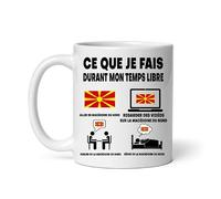 Mug Macédoine du Nord ce que je fais durant temps libre Tasse voyage