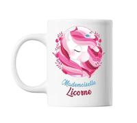 Mug - Mademoiselle Licorne - Tasse Bébé - Céramique - Imprimé - 325 Ml
