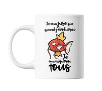 Mug Magicarp Je Vous Jure Que Quand J'évoluerai Je Vous Niquerai Tous Tasse Cadeau Personnalisé