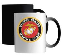 Mug magique en céramique Eagle Corps des Marines des États-Unis d'Amérique Blanc
