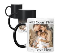Mug Magique Personnalisé Avec Photo et Texte Tasse Personnalisable Personnaliser Mug à Changement de Couleur Magic Mug Cadeau Personnalisé IdéE Cadeau Pour Femmes & Hommes