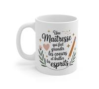 Mug Maîtresse - Cadeau Fin d’Année - Cœurs et Esprits - Merci École Primaire
