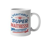 Mug Maîtresse Édition Limitée - Cadeau Maîtresse Original - Tasse Merci Enseignante - Idée Cadeau Fin d’Année Scolaire, Anniversaire, Noël - Mug Céramique 330 ml