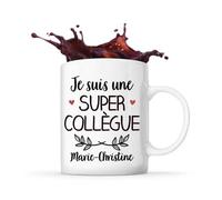 Mug Marie-Christine Une Super Collègue Tasse Cadeau Prénom Nom De Famille Travail Métier Départ Retraite Collègue