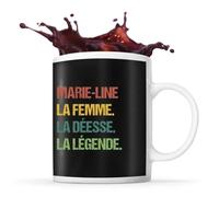 Mug Marie-Line La Déesse La Légende Vintage Tasse Prénom Cadeau Anniversaire Humour
