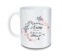 Mug Marraine je t'aime de tout mon coeur