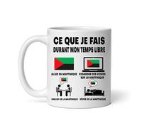 Mug Martinique ce que je fais durant mon temps libre Tasse humour voyage