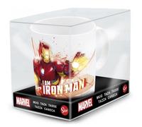 Mug - MARVEL - Iron Man - 325ml - Blanc - Cylindrique - Compatible lave-vaisselle
