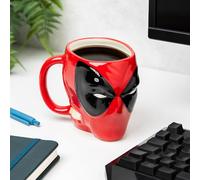 Mug masque Deadpool - Officiellement licencié, Tasse en forme de visage pour boissons chaudes ou froides, 550ml