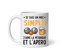 Mug Mec simple pétanque apéro bouliste boules boccia alcool Tasse pétanque