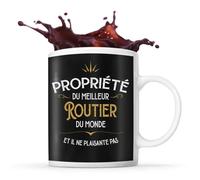 Mug - Meilleur Routier - Noir - Céramique - 325 Ml - Lave-Vaisselle Et Micro-Onde