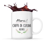 Mug Merci Cheffe De Cuisine Adorée Tasse Idée Cadeau Collègue Travail Retraite