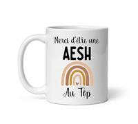 Mug Merci d'être une AESH au top boho arc-en-ciel bohème Tasse AESH
