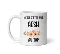 Mug Merci d'être une AESH au top fleurs Tasse AESH