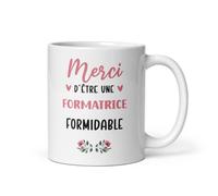Mug merci d'être une formatrice formidable fleurs tasse formatrice femme