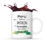 Mug Merci Patron Inoubliable Tasse Cadeau Collègue Travail Retraite