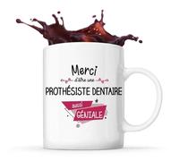 Mug Merci Prothésiste Dentaire Géniale Tasse Idée Cadeau Collègue Travail Retraite