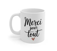 Mug Merci - Tasse, Idée Cadeau Touchante pour Dire Merci, Coeur, Amour Taille 11oz
