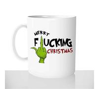 Mug Merry Fucking Christmas - Tasse Cadeau Idées Cadeaux Original - Film de Noël - Grincheux Humour Vert