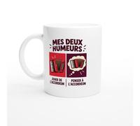 Mug Mes Deux Humeurs Jouer De L'Accordéon Penser À L'Accordéon | Tasse Humour Accordéoniste - Idée Cadeau Originale