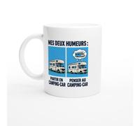 Mug Mes Deux Humeurs Partir En Camping-Car Penser Au Camping-Car | Mug Humour Camping-cariste - Idée Cadeau Originale
