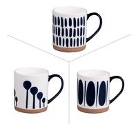 Mug Mikonos bleu 35cl (lot de 3) faïence 15.00x12.00 cm