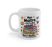 Mug Mon Maître C’est le Plus Cool - Cadeau Fin d’Année - Merci Maître Coloré
