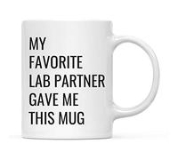 Mug Mon partenaire de laboratoire préféré m'a donné ça Tasse à cafe DéPart | Lot de 2-330ml Rillant Tasses Robuste Tasses à café Entreprise Famille