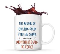 Mug Moniteur d'auto-école Pas Besoin de Cheveux | Tasse Cadeau Travail Métier Départ Retraite Collègue Anniversaire Noël