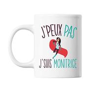Mug Monitrice j'peux pas Blanc