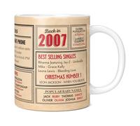 Mug Monster - Cadeau de 18e anniversaire pour garçons et filles - Tasse « Back in 2007 » - Cadeau pour 18e anniversaire - Tasse blanche de 591 ml