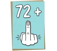 Mug Monster Carte d'anniversaire 73 ans, 72 + 1, carte d'anniversaire amusante pour femme ou homme de 73 ans,