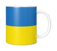 Mug Monster - Drapeau de l'Ukraine, drapeau national ukranien, drapeaux du monde - Tasse à café en céramique, cadeau pour homme ou femme, grande tasse géante disponible, tasse blanche de 325 ml