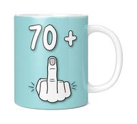 Mug Monster - Mug 71e anniversaire, I Am 70 + 1, cadeau pour 71 ans, tasse fantaisie - Tasse à café en céramique, cadeau pour homme ou femme, grande tasse géante disponible, tasse blanche de 325 ml