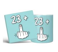 Mug Monster - Mug fantaisie pour 24e anniversaire, I Am 23 + 1, cadeau pour 24 ans, mug fantaisie - Tasse à café en céramique, cadeau pour homme ou femme, grande tasse et tasse géante disponible,