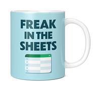 Mug Monster Mug Freak in in The Sheets Excel, cadeau amusant pour comptable - Tasse à cafétasse en céramique, cadeau pour homme ou femme, tasse extra large et géante disponible, tasse blanche de
