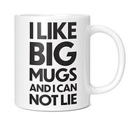 Mug Monster,Mug géant « I Like Big Mugs and I Cannot Lie », tasse à thé extra large - Tasse à café en céramique, tasse extra large et géante disponible, tasse blanche de 590 ml