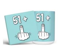 Mug Monster - Tasse fantaisie pour 52e anniversaire, I Am 51 + 1, cadeau pour 52 ans, tasse fantaisie - Tasse à café en céramique, cadeau pour homme ou femme, grande tasse et tasse géante disponible,